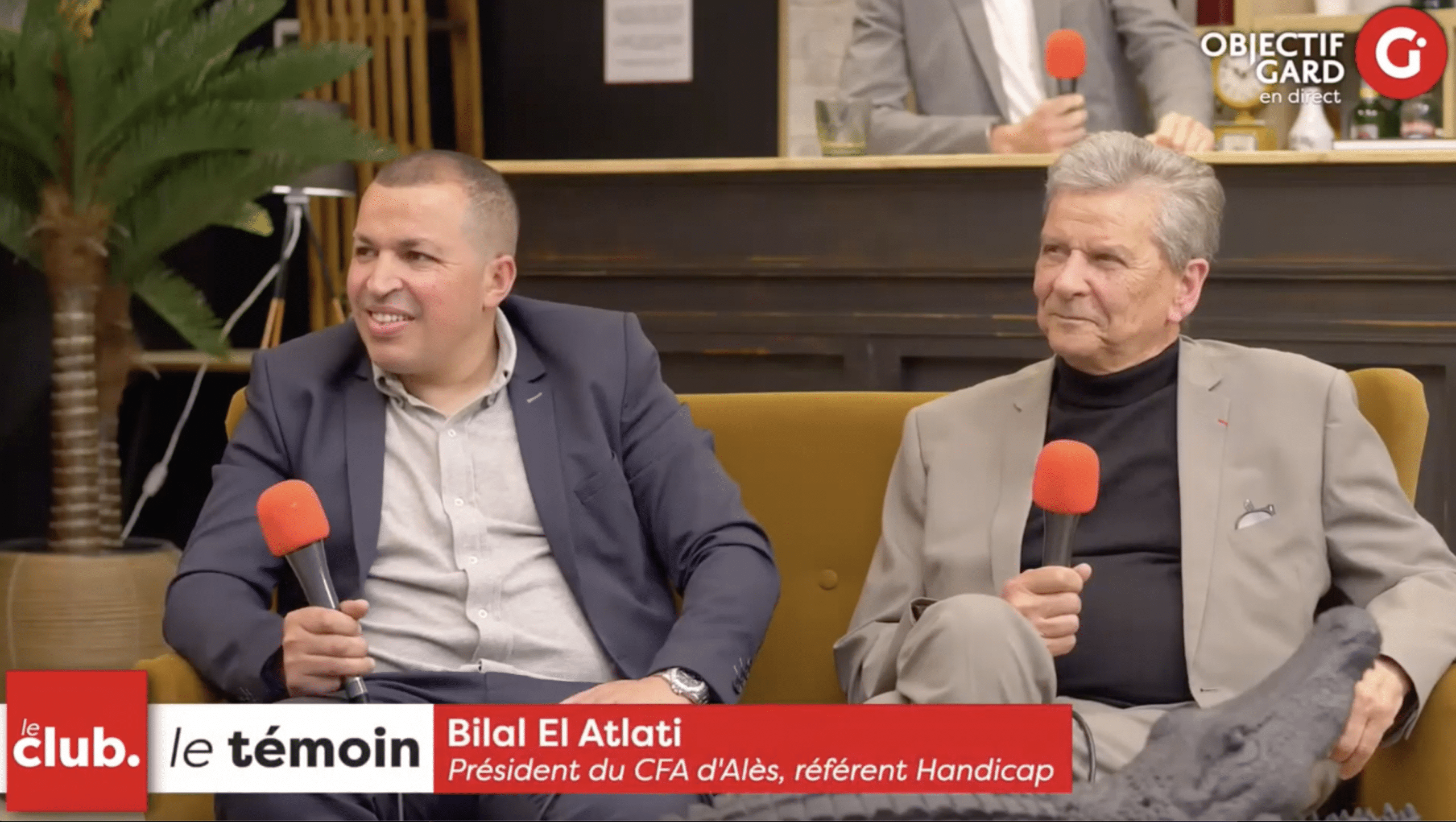 Bilal El Atlati, président du CFA Cévennes Formations Alès, intervient lors de l’émission « Le Club » d’Objectif Gard