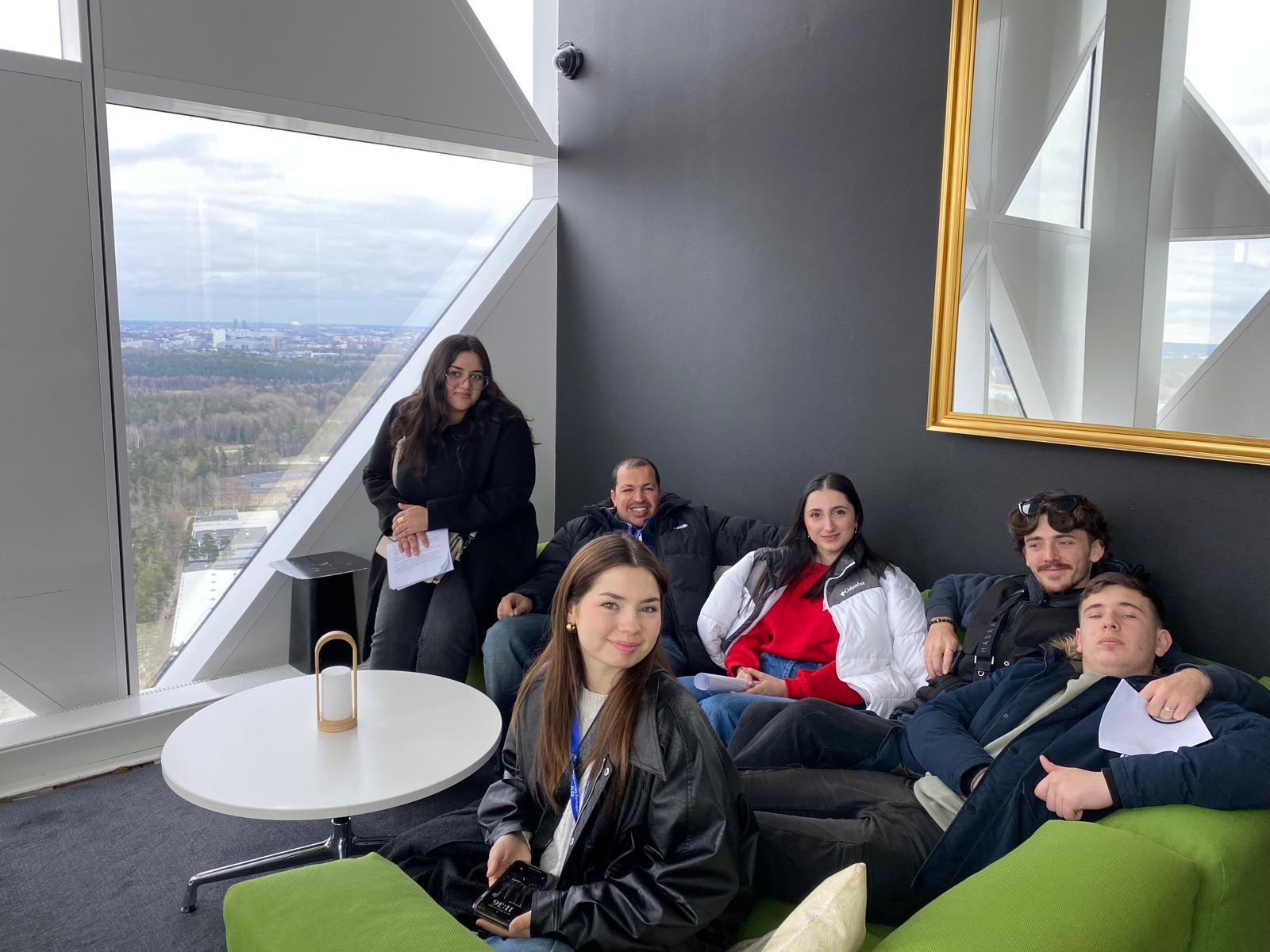 élèves de BTS du CFA Cévennes Formations Alès à Victoria Tower à Stockholm