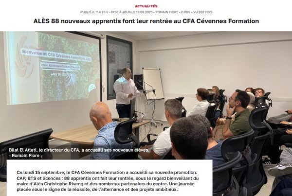 le CFA Cévennes Formation a accueilli sa nouvelle promotion. CAP, BTS et licences : 88 apprentis ont fait leur rentrée