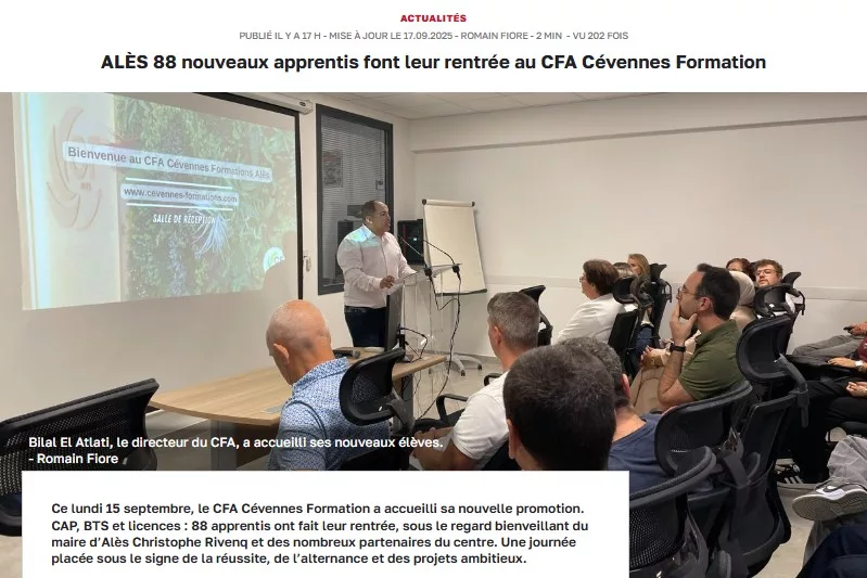 le CFA Cévennes Formation a accueilli sa nouvelle promotion. CAP, BTS et licences : 88 apprentis ont fait leur rentrée