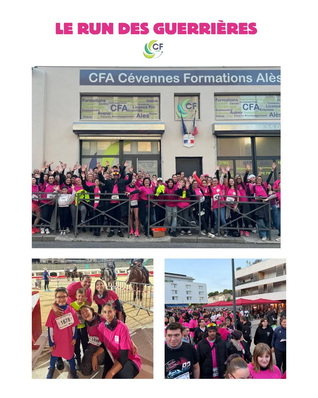 Le CFA Cévennes formations Alès a couru comme chaque année pour octobre rose